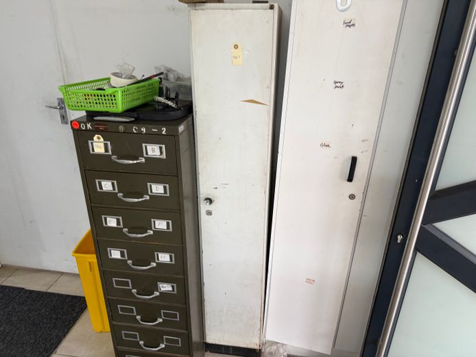 Tall White Steel Cabinet 