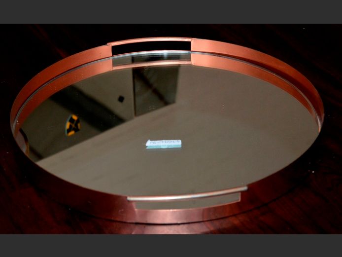 CIRCULAR COPPER FRAMED MIRROR, 42cm Diameter