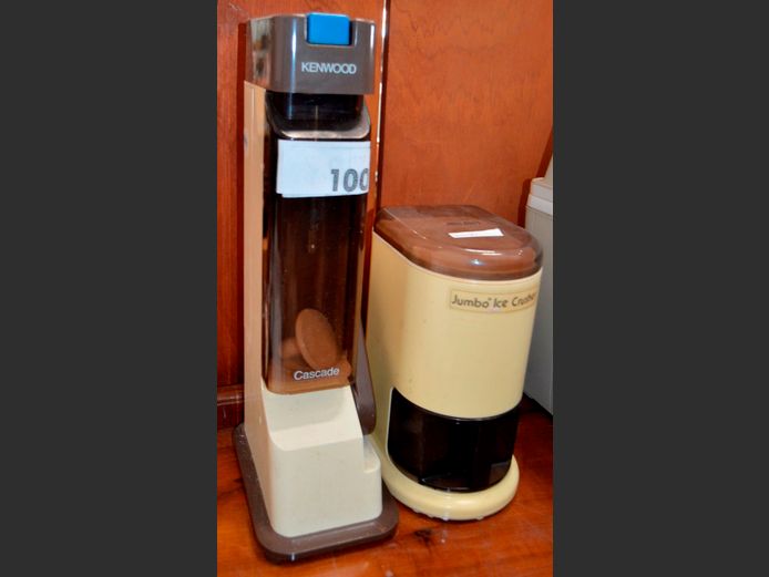 KENWOOD CASCADE SODA STREAM MACHINE & JUMBO ICE CRUSHER