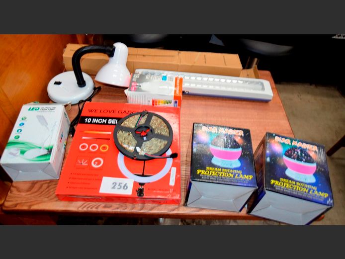 L.E.D. STAR LIGHTS, RING LIGHTS, DESK LAMP, etc [Untested]
