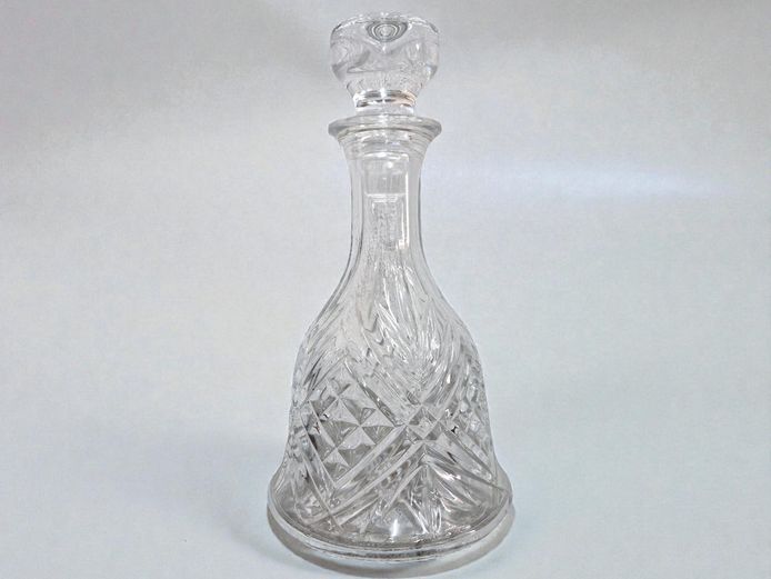 Vintage Cut Glass Decanter with Matching Stopper