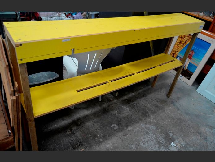 YELLOW 2-TIER SHELF, 175 x 31 x 101cm