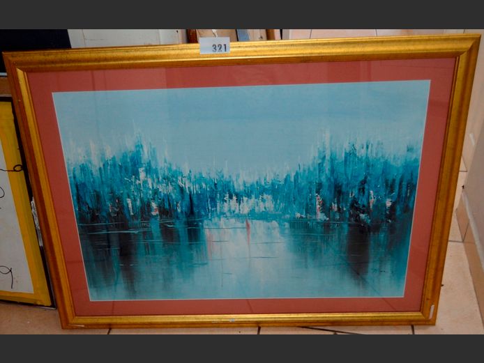 GILT FRAMED OIL ON BOARD SIGNED THOMAS