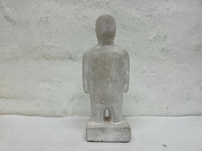 Minimalist Polished Concrete Human Figure Sculpture