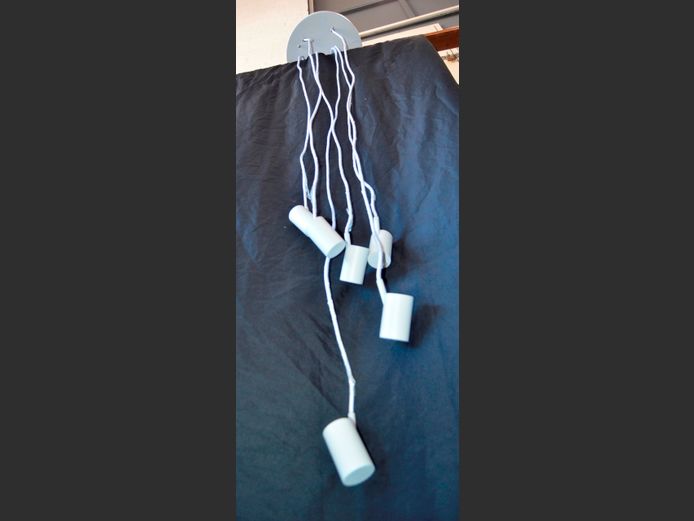 WHITE HANGING CEILING LIGHT, 30cm Diameter