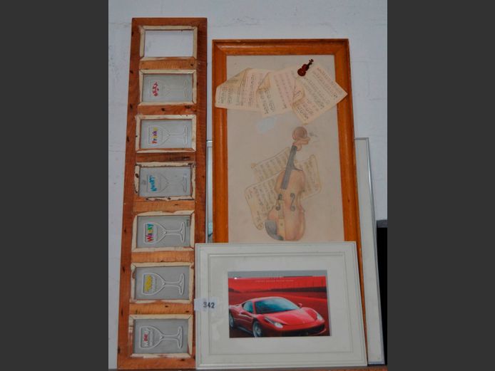 FRAMED MUSICAL PRINT, FRAMED FERRARI POSTER, FRAMED MAP, etc