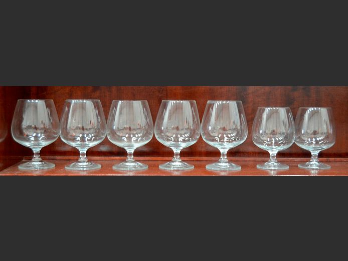 LOT OF 9: BRANDY SNIFTERS