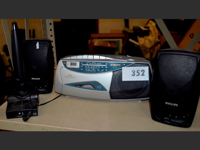 ROBERTS PORTABLE RADIO, PHILIPS COMPUTER SPEAKERS, etc [Untested]