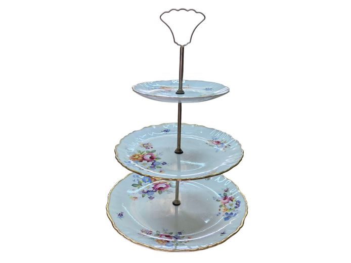 James Kent "Old Foley" Porcelain Cake Stand with Brass Handle