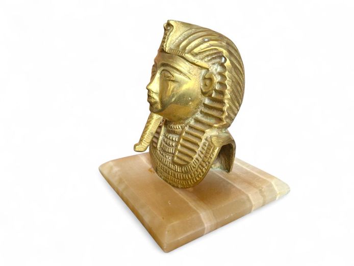 Vintage Egyptian Décor Brass & Marble
