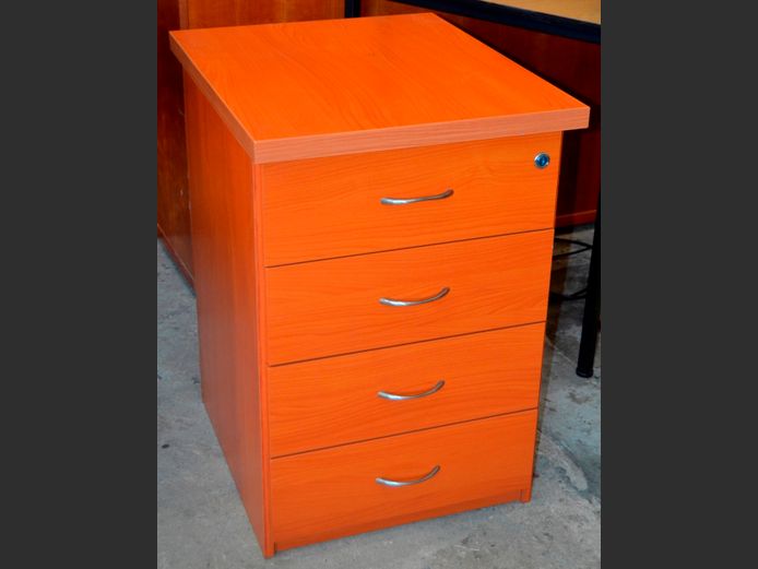 CHERRY FOIL 4-DRAWER OFFICE PEDESTAL, 60 x 50 x 73cm