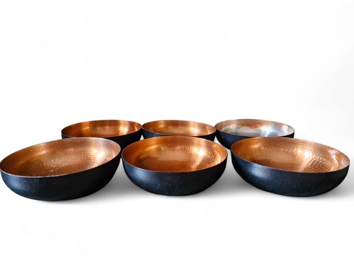 Set of Mixology Hammered Metal Bowls