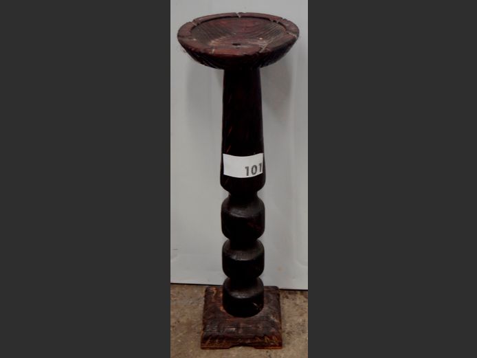 CARVED ASHTRAY STAND, 58cm High