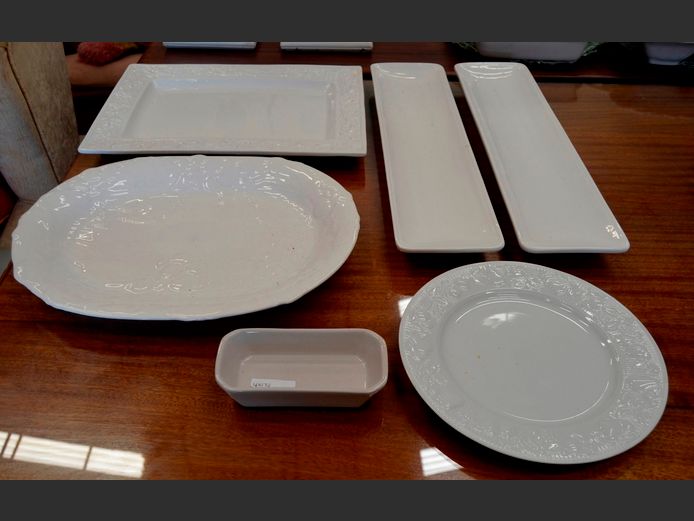 WHITE SNACK PLATTERS, PLATTER, etc