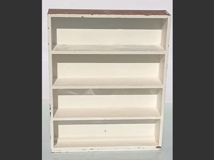 WHITE PAINTED 4-TIER BOOKSHELF, 81 x 18 x 102cm