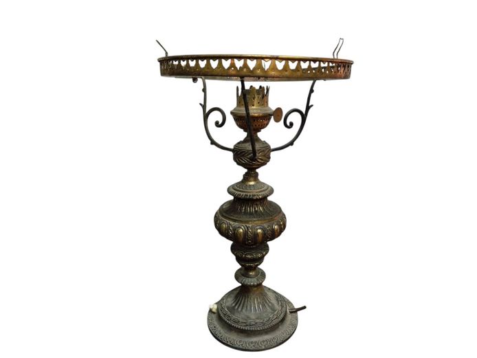 Antique Art Nouveau Cast Lamp Base