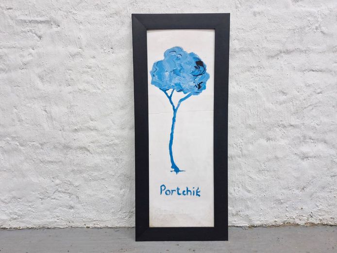 Framed Large Jan Hendrik "Portchie" Viljoen Art Print "Blue Tree"