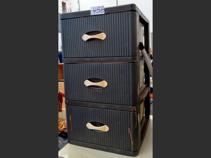 PLASTIC 3-DRAWER SPACE SAVER, 46 x 40 x 72cm
