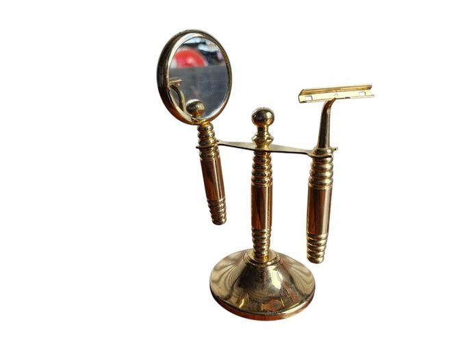 Vintage Gold Plated Shaving Stand