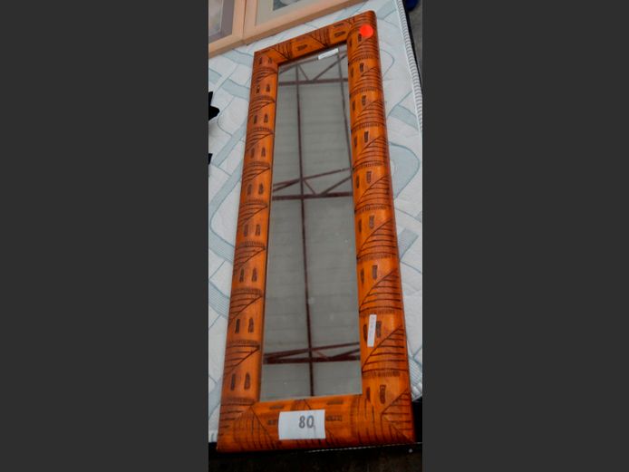 MIRROR IN CARVED FRAME, 87 x 30cm