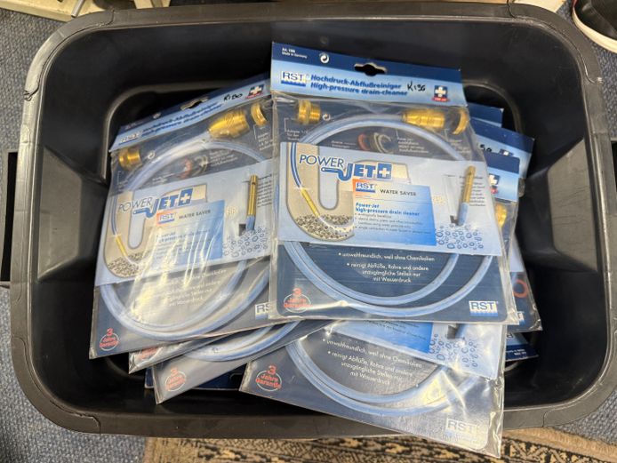 Lot of high pressure drain cleaners (All still sealed)