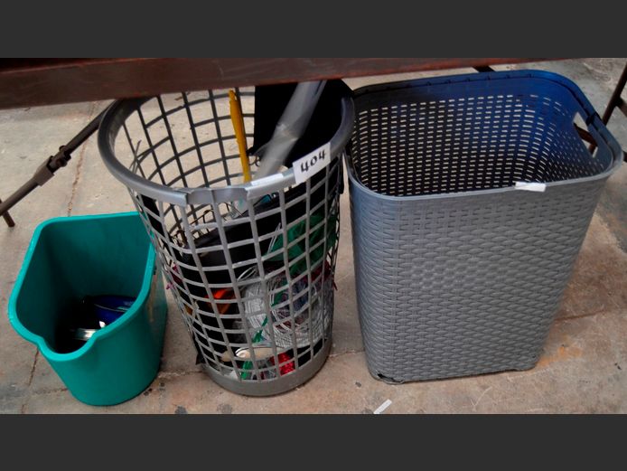 LAUNDRY BASKETS, MOP BUCKET, etc