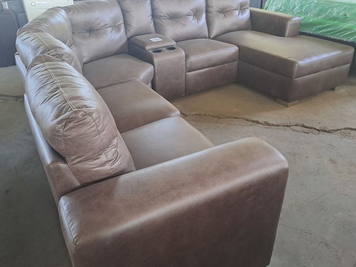 BROWN DALLAS 6PC CORNER LOUNGE SUITE 