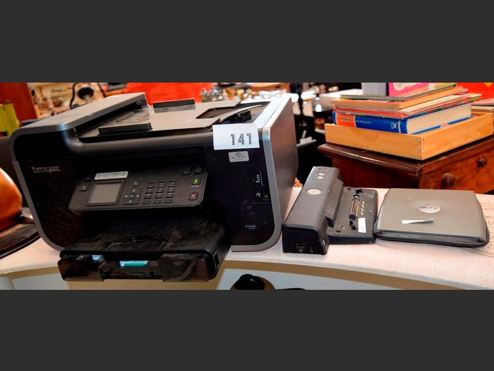 DELL EXTERNAL DVD WRITER, LEXMARK PREVAIL PRO 707 PRINTER, etc [Switch on, untested further, no power cables]