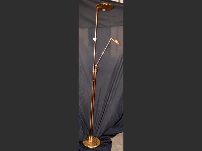 BRASS UPLIGHTER, 182cm High [Tarnished]