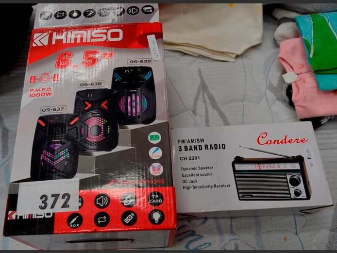 PORTABLE BLUETOOTH SPEAKER & A PORTABLE 3-BAND RADIO [Untested]