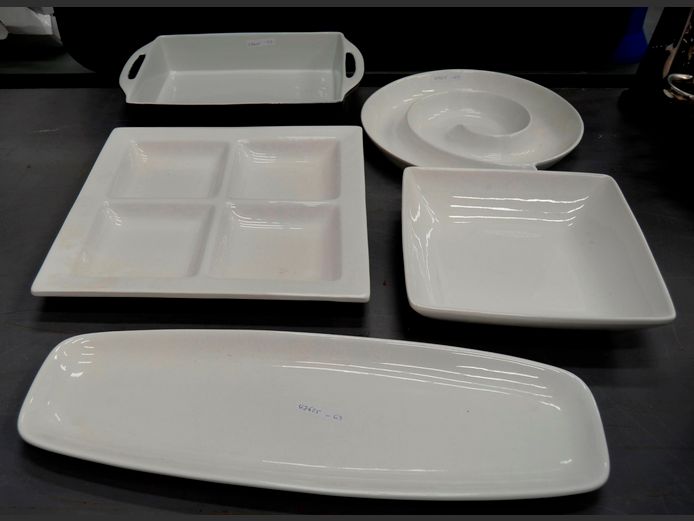 ASSORTED CERAMIC PLATTERS & SNACK DISHES
