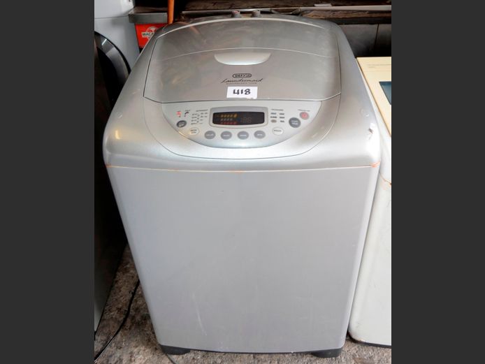 DEFY LAUNDROMAID SILVER 13kg TOP LOADING WASHING MACHINE [Switches on, untested further]