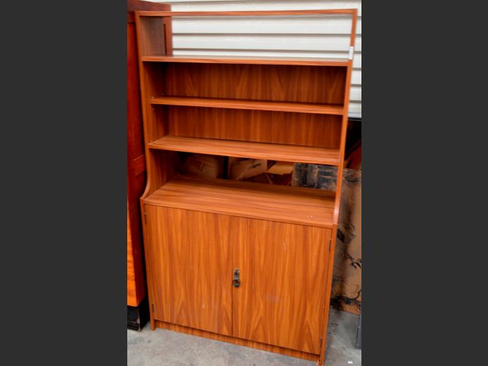 IMBUIA FOIL 2-DOOR, 3-TIER CABINET, 91 x 40 x 160cm