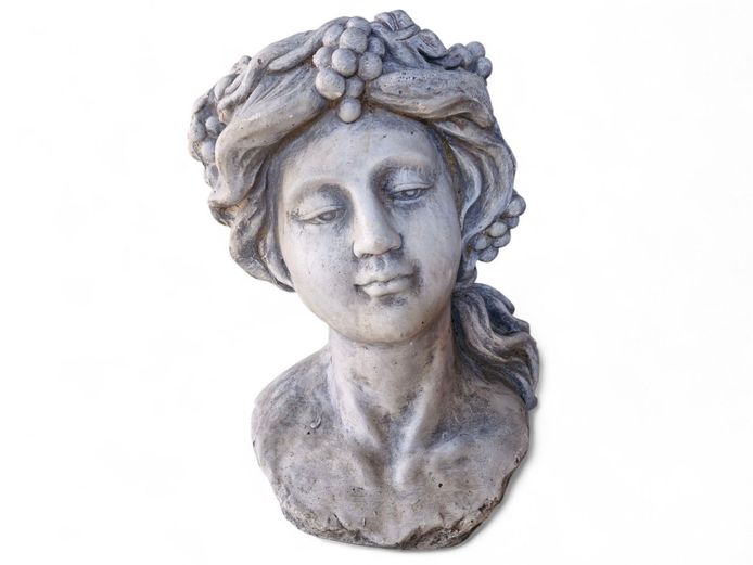 Classic Style Cement Wreath Bust Planter