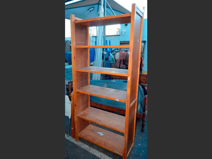 PINE 8-TIER SHELF, 94 x 43 x 210cm