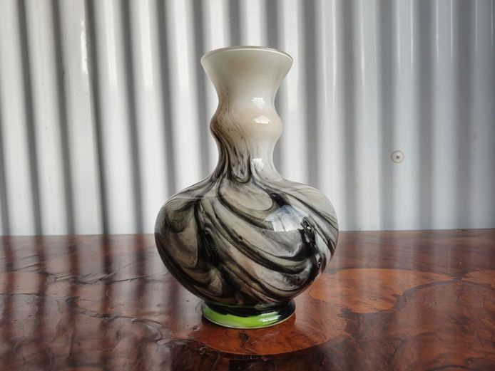Vintage Art Glass Bulb Vase