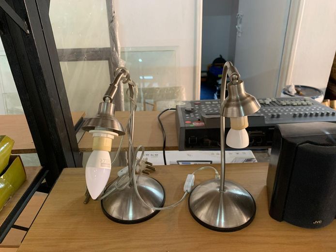 Modern Metal Desk Lamps - Brushed Stainless Steel 