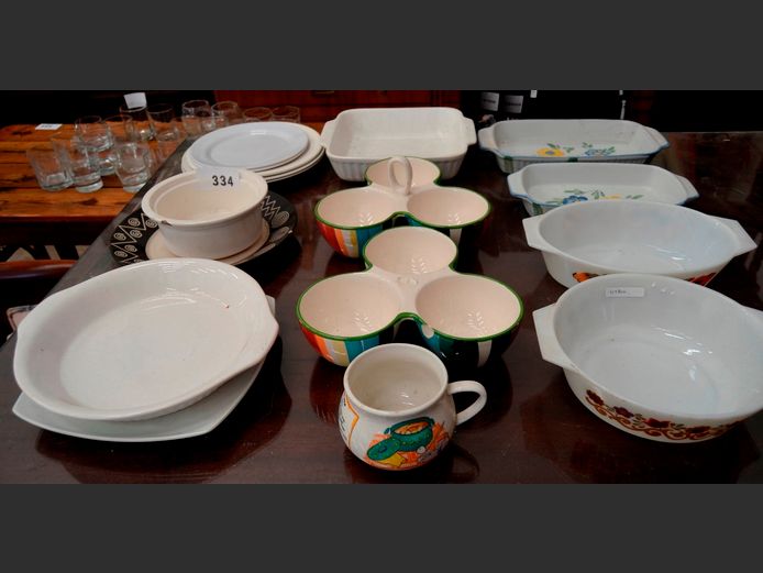 SNACK BOWLS, PLATES, PIE DISHES, etc