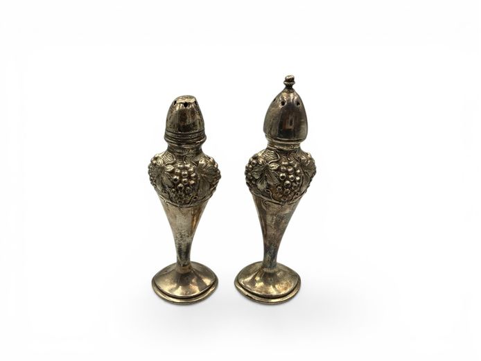 Pair of EP Lead Crystal Salt and Pepper Shakers