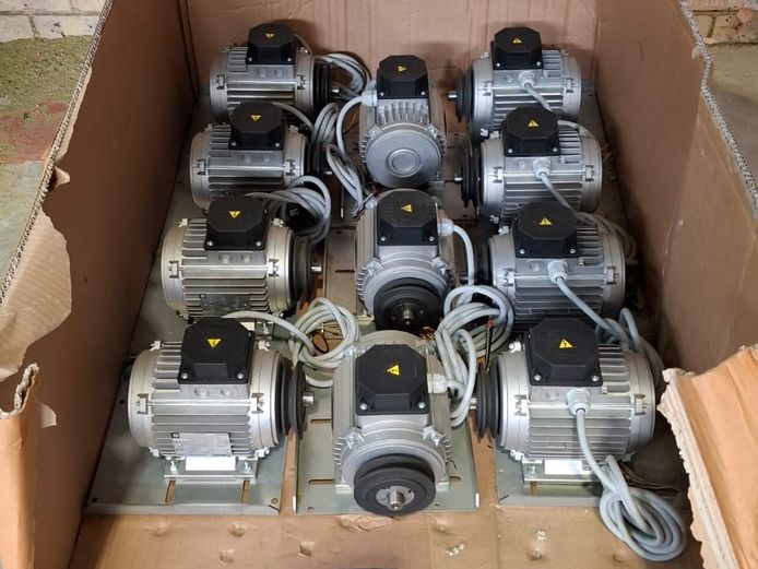 Electric motors: 1 HP x 11