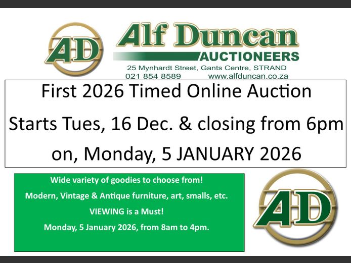 First 2026 Timed Online Auction