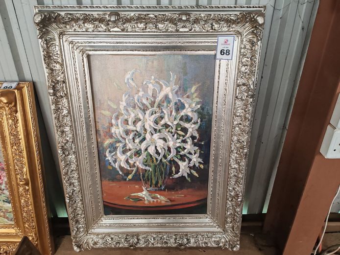 White flowers painting - Gian Piero Garizio (STC)