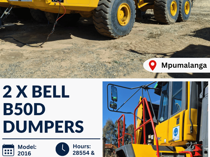 2 x Bell B50D Dumpers