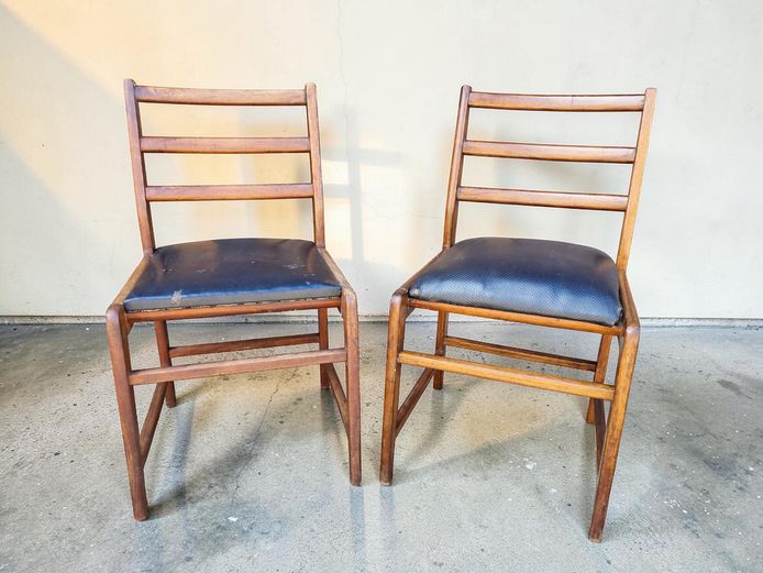 Pair of Mid-Century Modern Ladder-Back Chairs