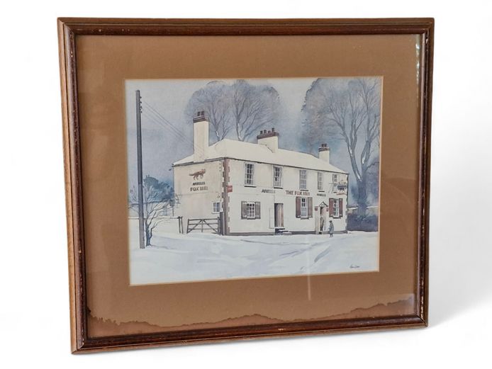 Alan Oliver Framed Watercolor Painting 