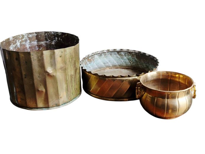 Vintage Brass Jardiniéres