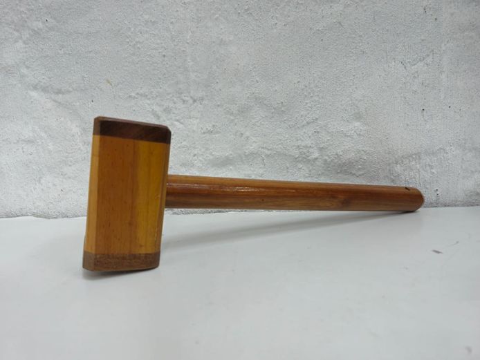 Handcrafted Two-Tone Solid Wooden Mallet Carpenter Joiner Tool