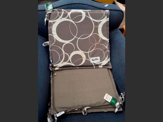 SET OF 3 PATIO CHAIR CUSHIONS