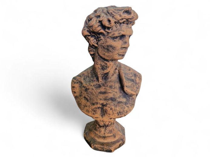 Garden Cement Painted David Bust