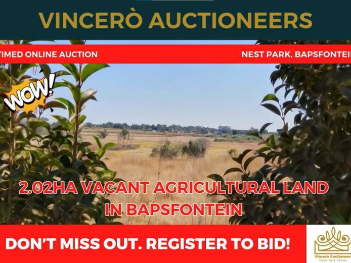2.02ha Vacant Agricultural Land In Nest Park, Bapsfontein